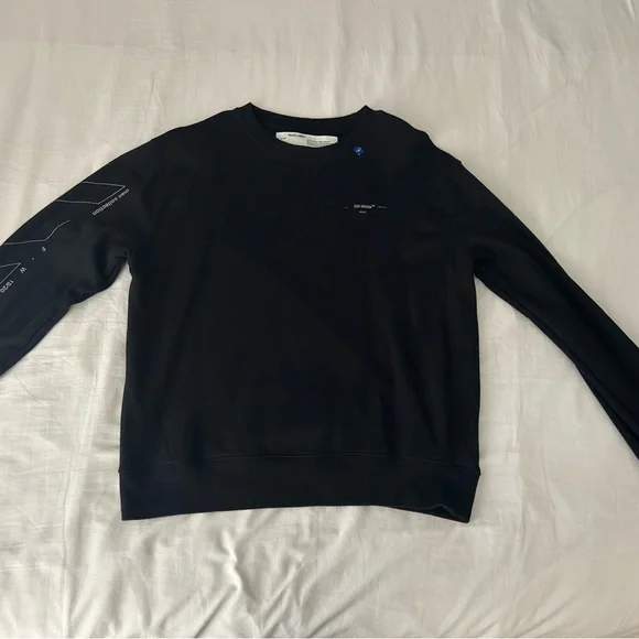 off white x virgil abloh Off-White Diagonal Unfinished Sweatshirt